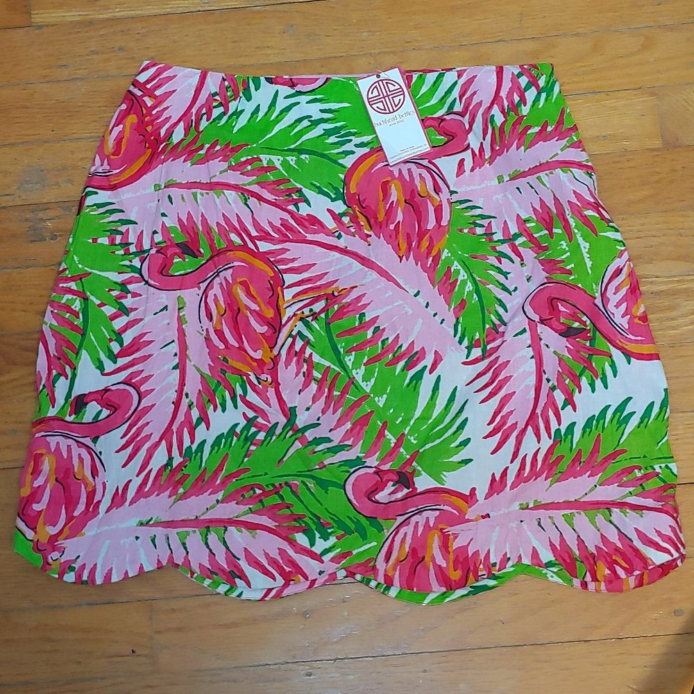 Buckhead Betties Women's Flamingo Print A-Line Peyton Skirt